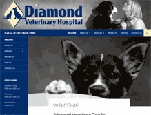 Tablet Screenshot of diamondveterinaryhospital.com